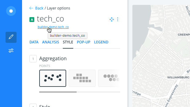 Link to connected dataset